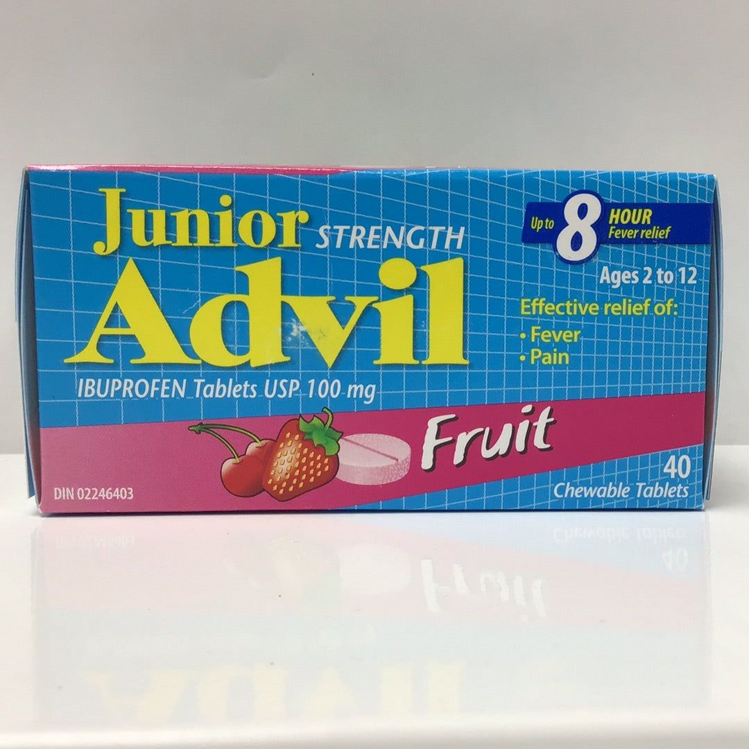 ADVIL JUNIOR STRN CW 100MG 24 GRP
