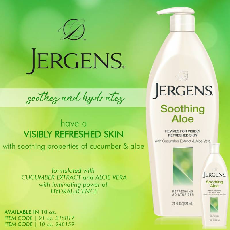 JERGENS S/ALOE RLF LT 10OZ