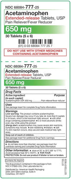 ACETAMINOPHEN 650 MG ER TAB 30 UD AHP