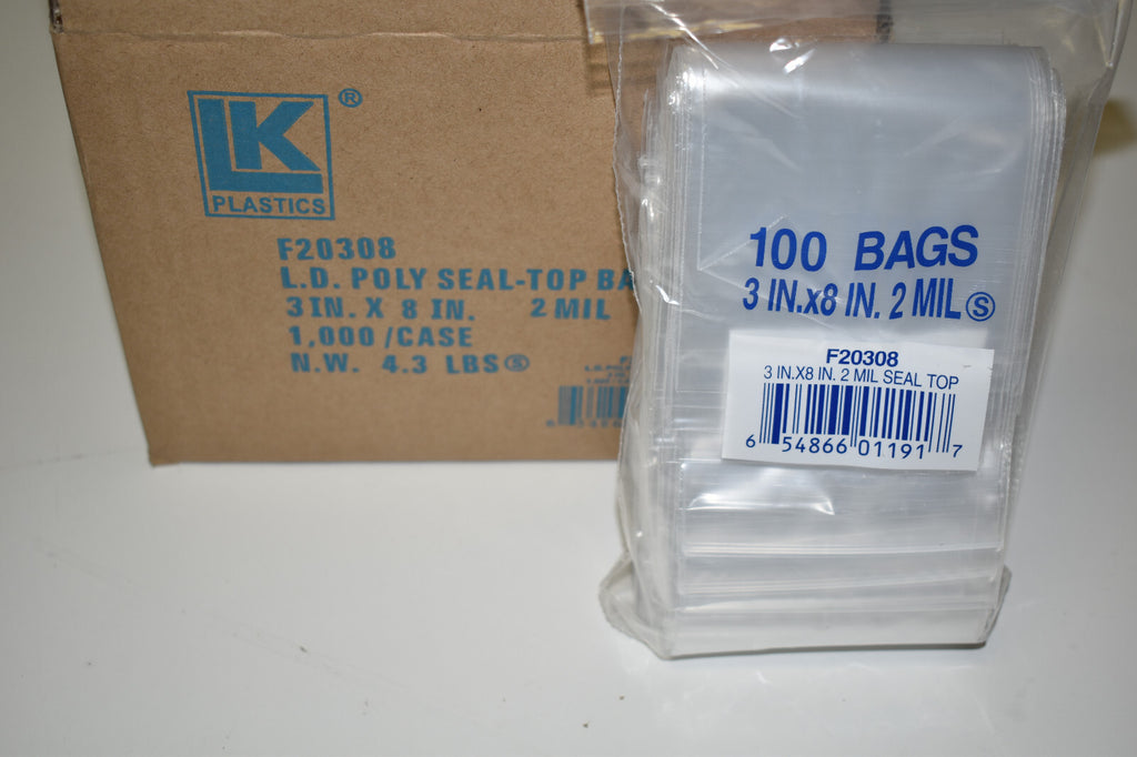 BAG ZIP RECLS CLR 2ML 13X18 1000CT ELKAY