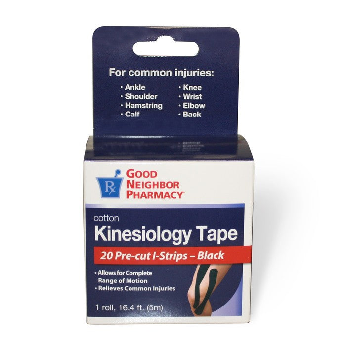 GNP KINESIOLOGY TAPE COTTON BLACK 20CT